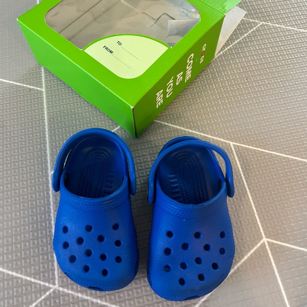 Blue Infant Crocs with Box